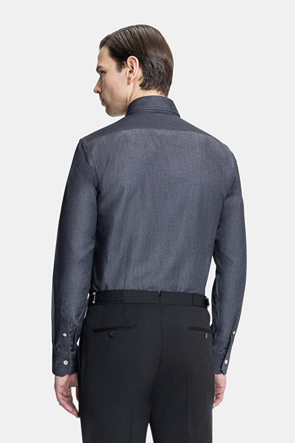 PAMUK KETEN TWILL SPOR GÖMLEK 2