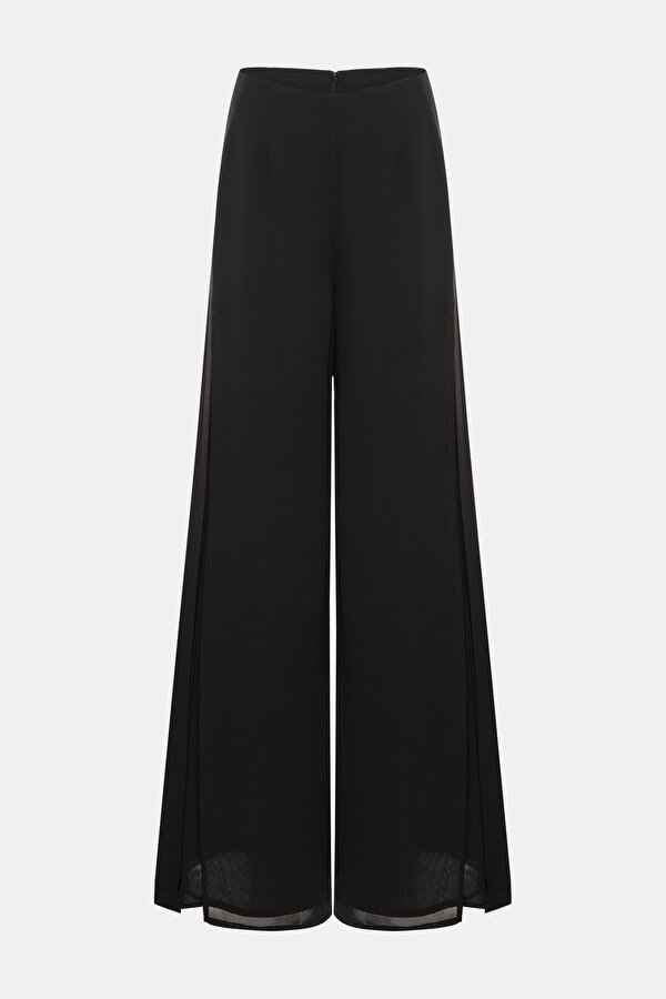 BLACK WIDE LEG TROUSERS 6