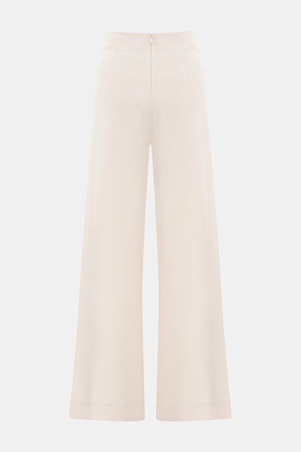 ECRU WIDE LEG TROUSERS 6