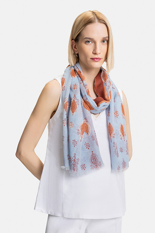 ECRU DESIGN FILLED COTTON/MODAL SHAWL