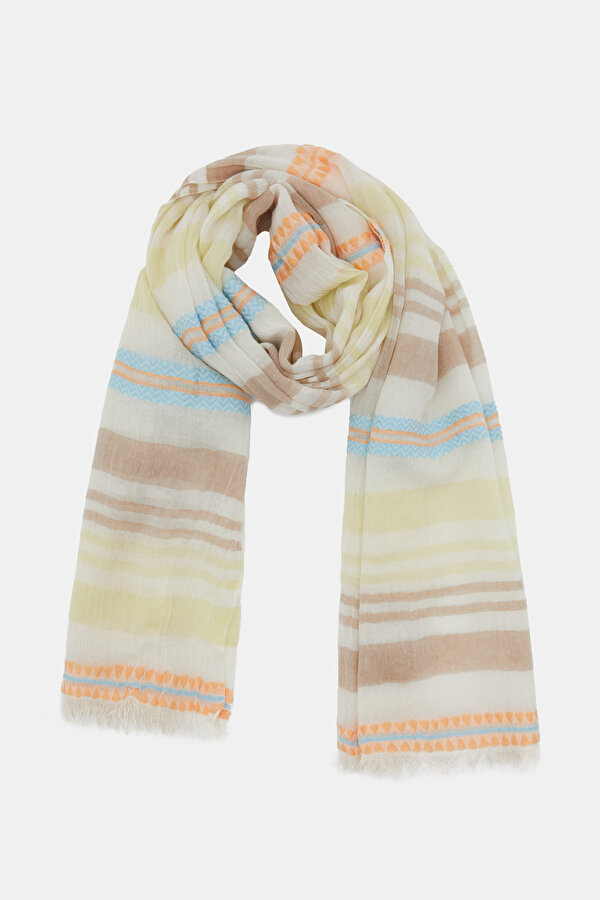 MULTICOLOR STRIPED PATTERNED SHAWL 2