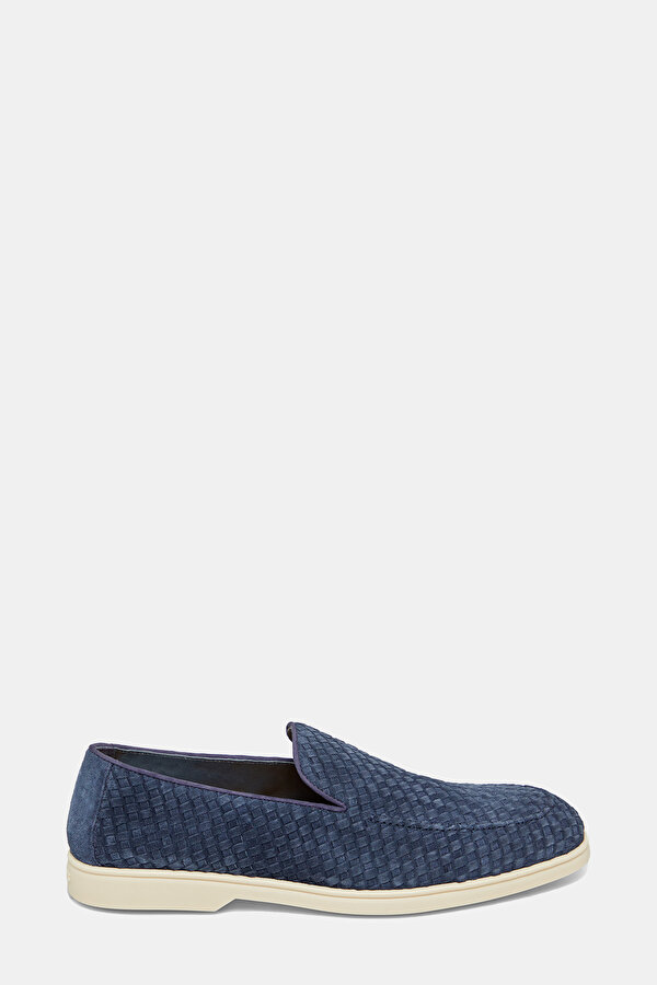 NAVY BLUE LEATHER SHOES