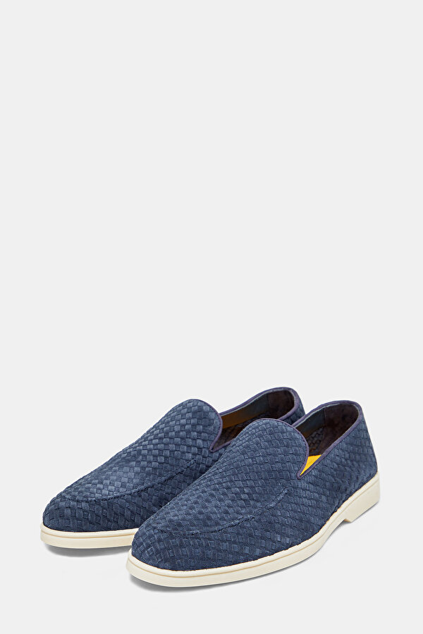 NAVY BLUE LEATHER SHOES 2