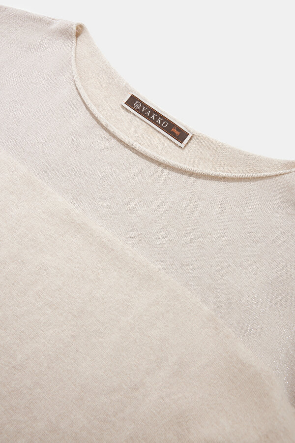 BEIGE BOAT NECK TRICOT 6