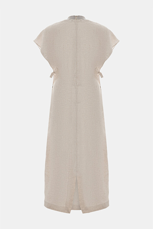 NATURAL SHORT SLEEVE DRESS 2