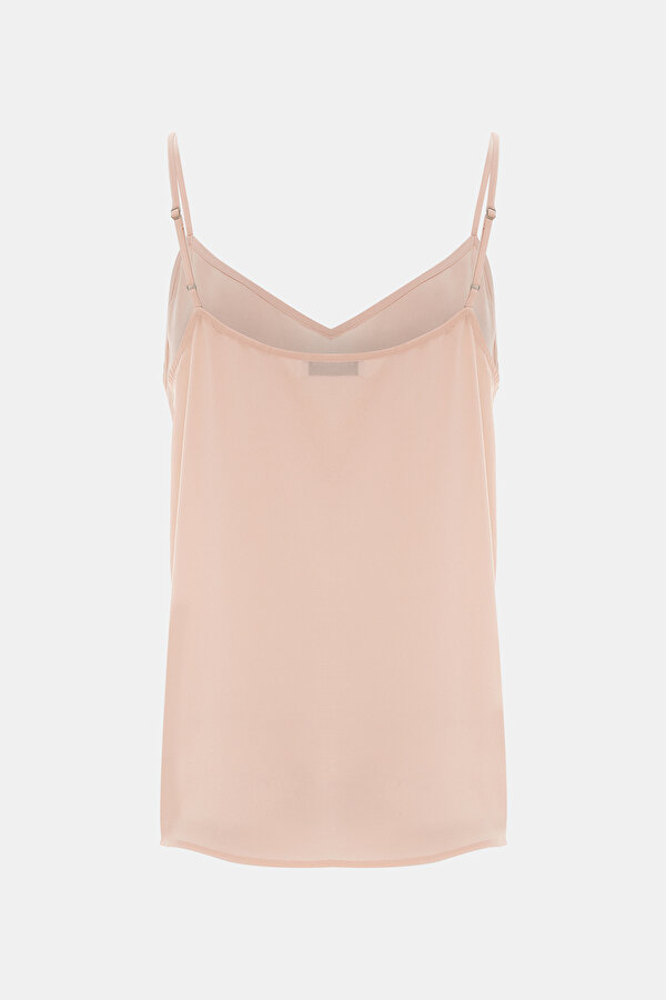 CREAM SLEEVELESS SUSPENDER BLOUSE 2