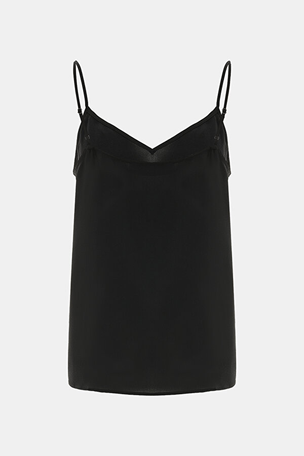 BLACK SLEEVELESS SUSPENDER BLOUSE 2