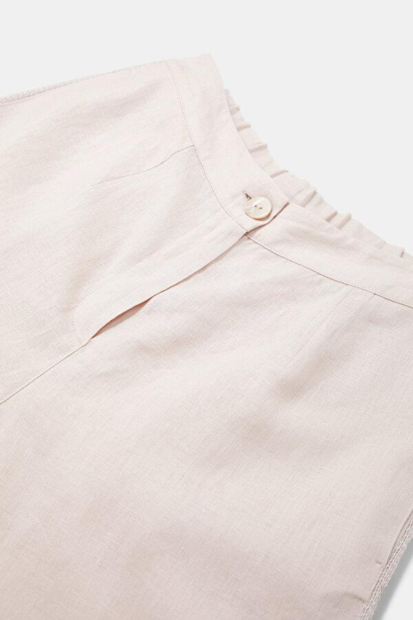 BEIGE STRAIGHT CUT TROUSERS 7