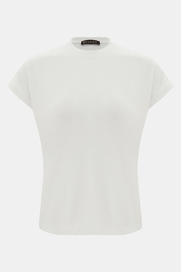 ECRU BASIC / ROUND NECKLINE SHORT SLEEVE TSHIRT