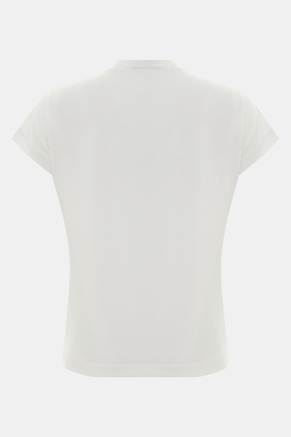 ECRU BASIC / ROUND NECKLINE SHORT SLEEVE TSHIRT 2