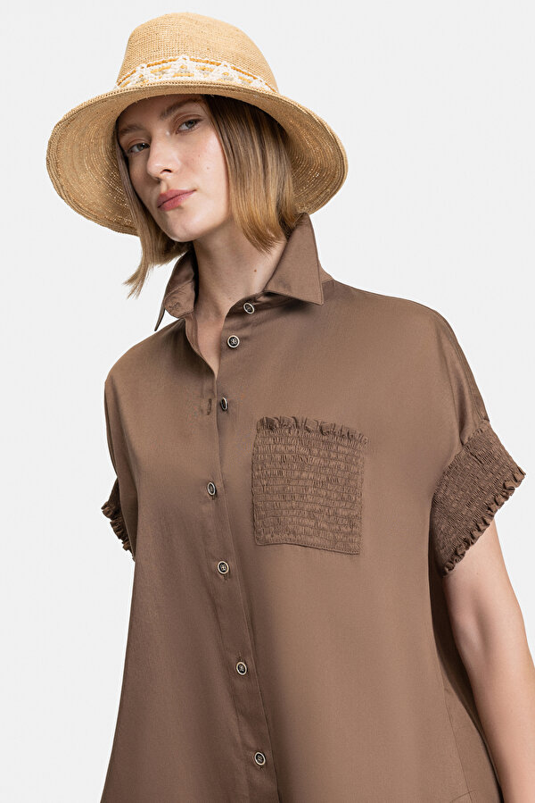 LIGHT BROWN SHORT SLEEVE SHIRT 6