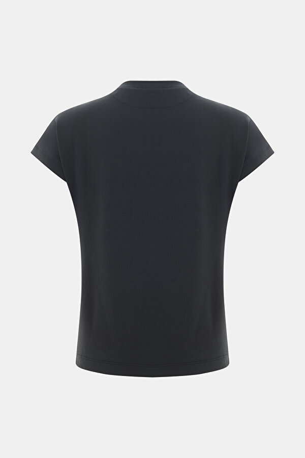 BLACK BASIC / ROUND NECKLINE SHORT SLEEVE TSHIRT 2