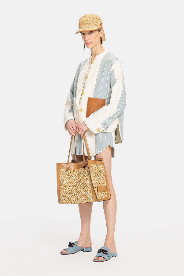 ECRU MANDARIN COLLAR JACKET