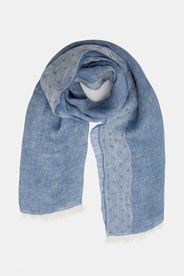 BLUE LINEN SHAWL 2