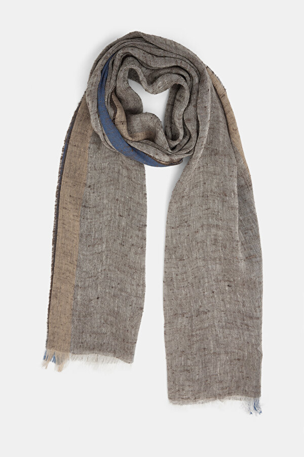 INDIGO LINEN SILK SHAWL 2