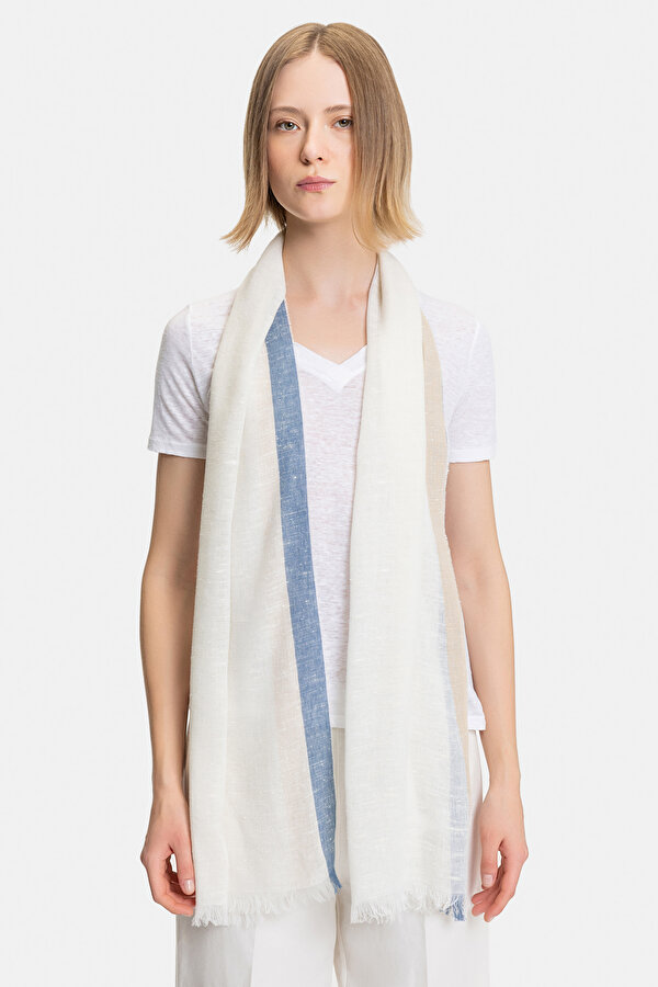 INDIGO LINEN SILK SHAWL