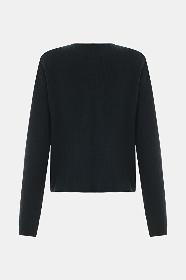 BLACK BASIC / ROUND NECKLINE JACKET 2
