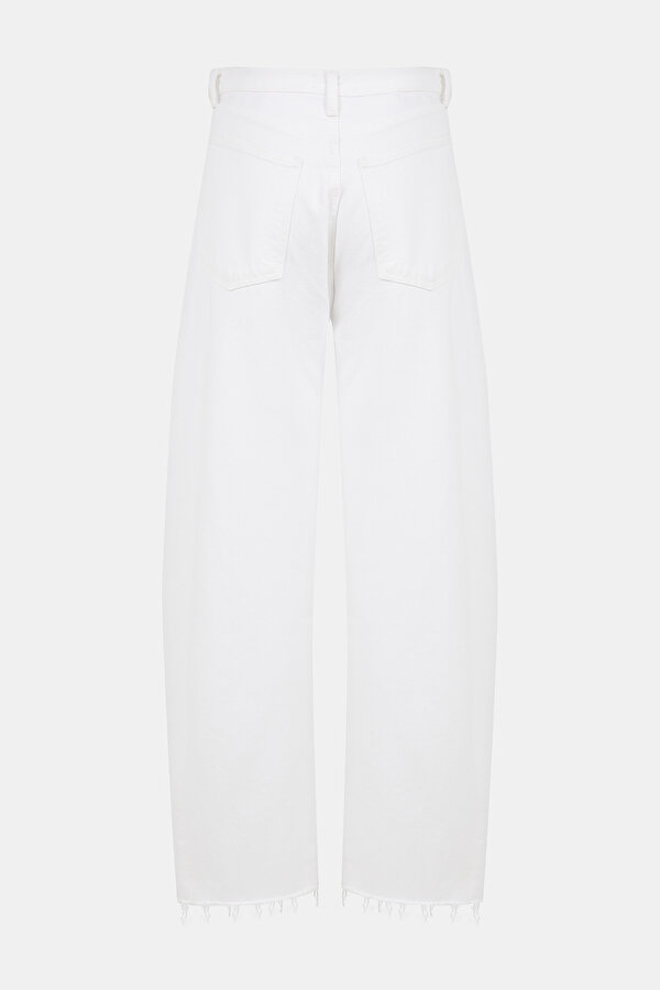 WHİTE STRAIGHT CUT TROUSERS 7