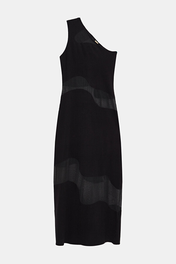 BLACK MIDI DRESS