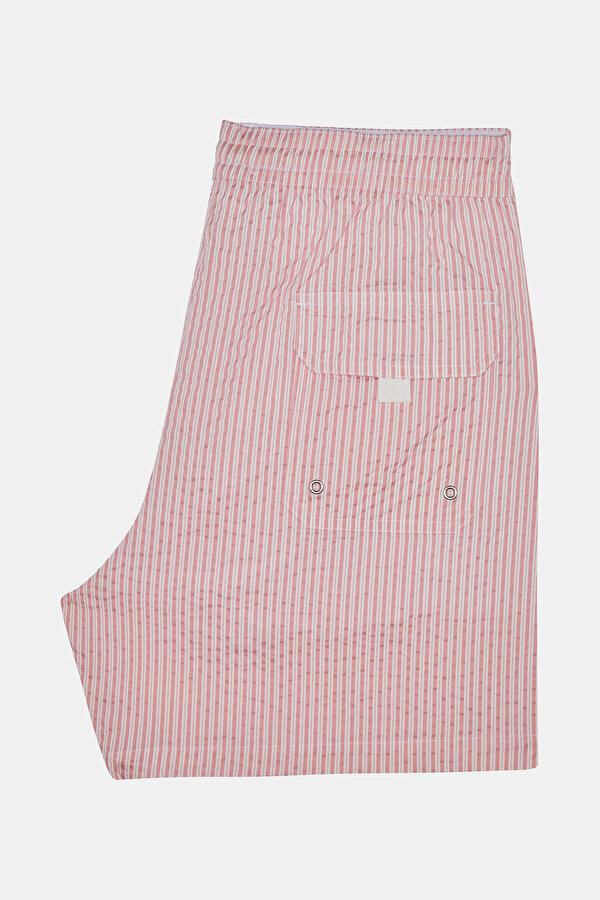 WHITE STRIPED PATTERNED ELASTIC SWIMSUIT 2