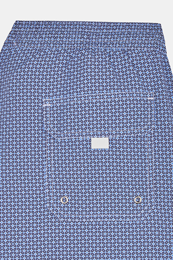 ROYAL BLUE MICRO PATTERNED ELASTIC SWIMSUIT 7