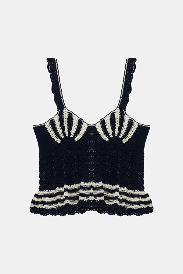 NAVY BLUE BLOUSE