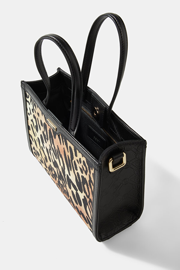 BLACK MONOGRAM LEATHER BAG 7