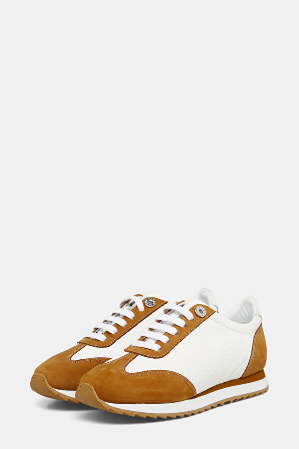 TAN MONOGRAM LEATHER SHOE 2