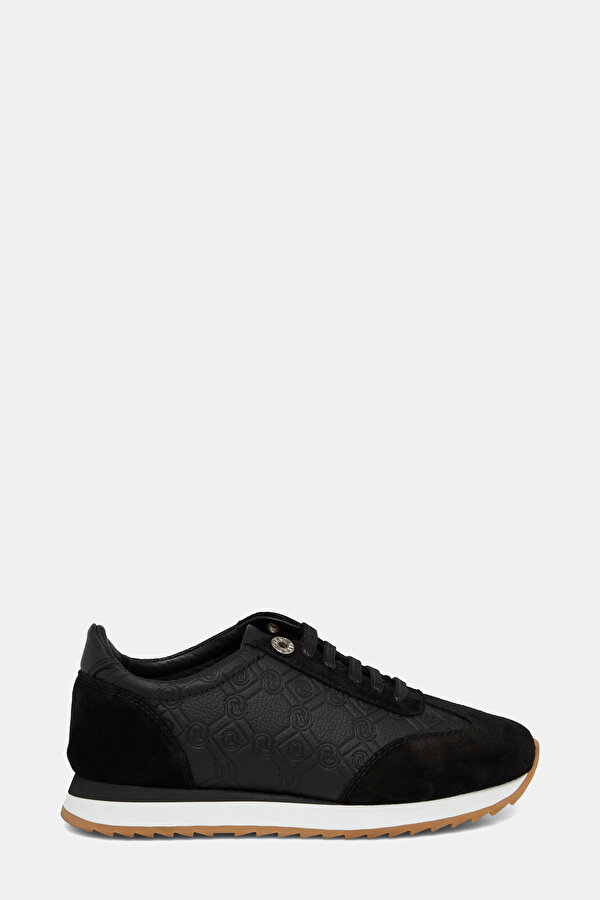 BLACK MONOGRAM LEATHER SHOE