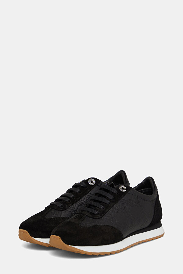 BLACK MONOGRAM LEATHER SHOE 2