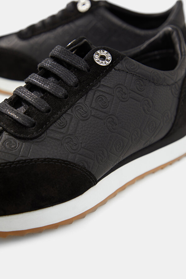 BLACK MONOGRAM LEATHER SHOE 6