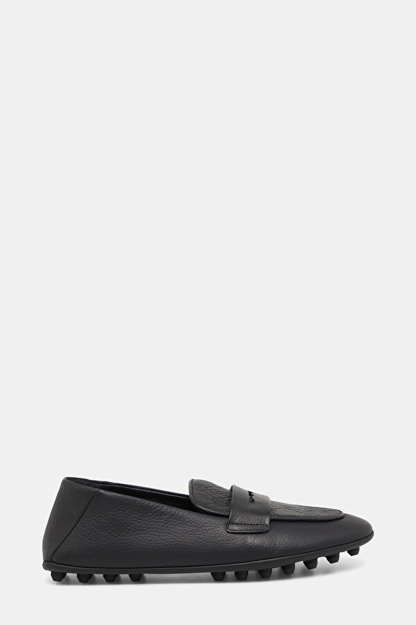 BLACK MONOGRAM LEATHER SHOE