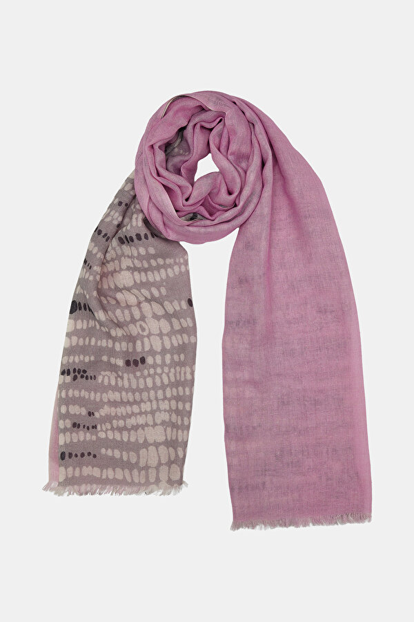 WHITE DESIGN FILLED BAMBOO SHAWL 2