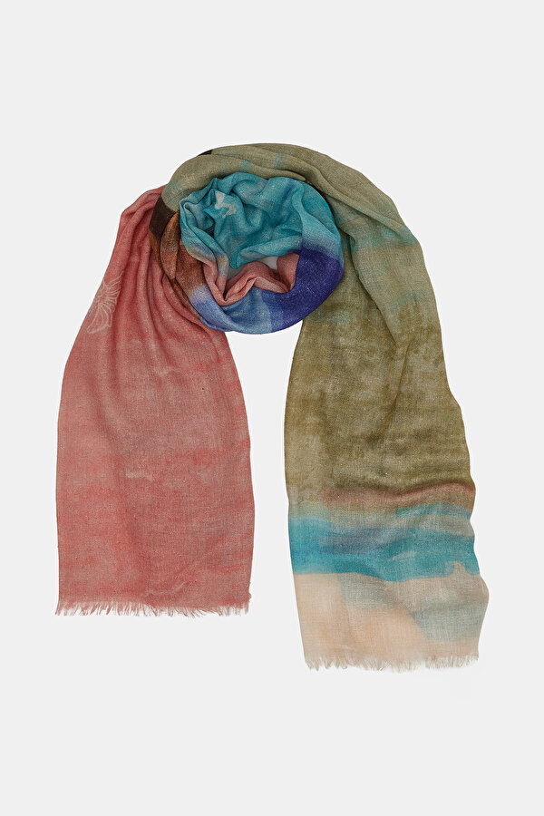 MULTICOLOR DESIGN FILLED BAMBOO SHAWL 2