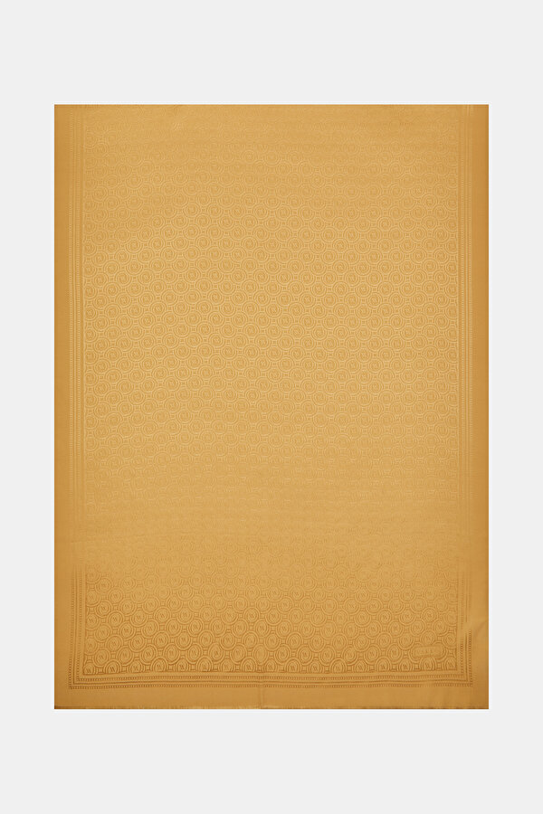 CAMEL JACQUARD JAQUARD SHAWL