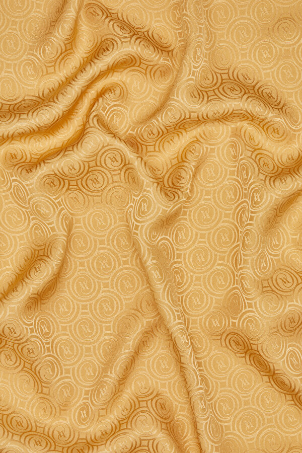 CAMEL JACQUARD JAQUARD SHAWL 2