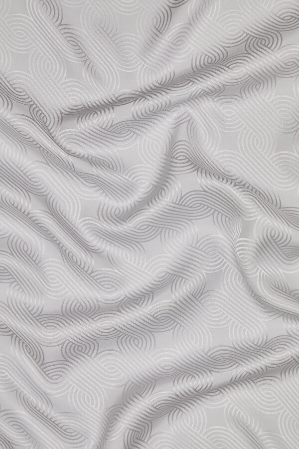 SILVER JACQUARD JAQUARD SHAWL 2