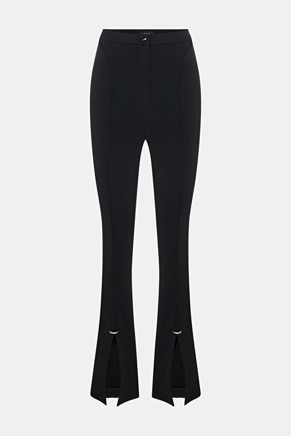 CLOSE FIT BLACK SKINNY LEG TROUSERS