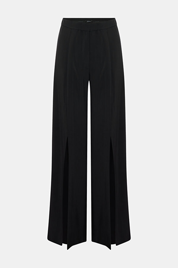RELAX FIT BLACK WIDE LEG TROUSERS