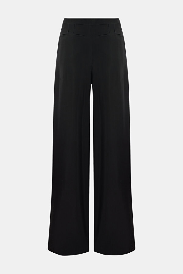RELAX FIT BLACK WIDE LEG TROUSERS 2