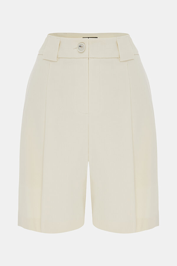 ECRU ABOVE THE KNEE COTTON VISCOSE BERMUDA