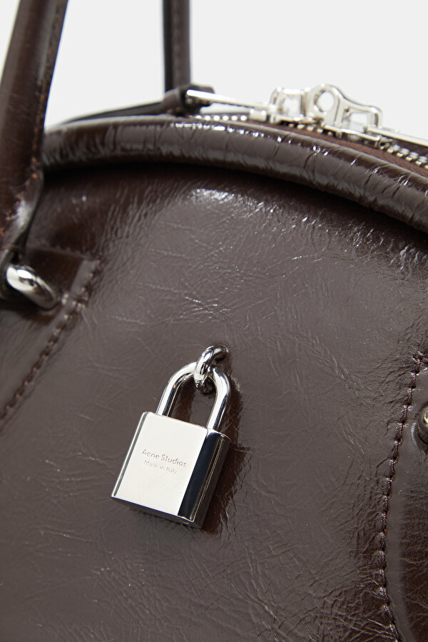 DARK BROWN LEATHER BAG 6