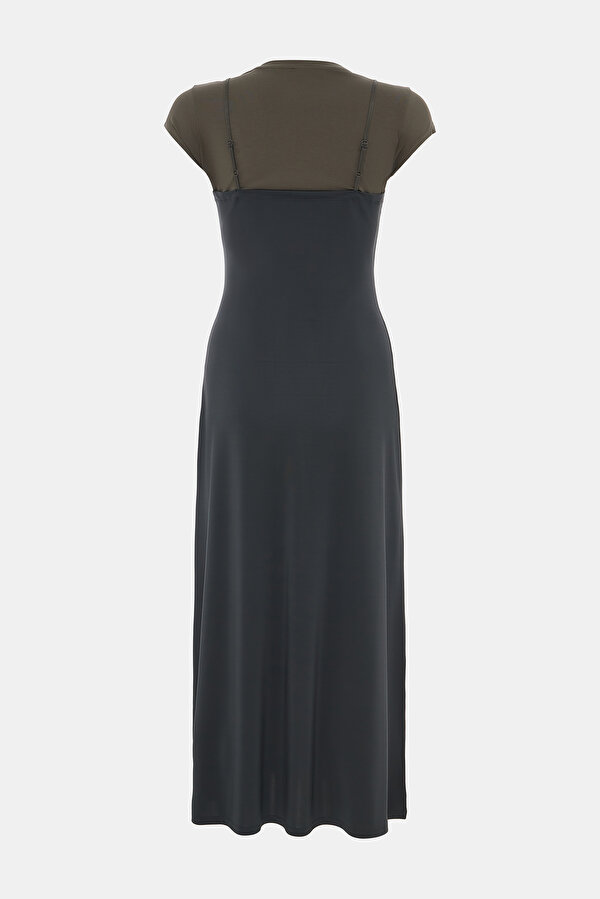 DARK GREY MIDI DRESS 2
