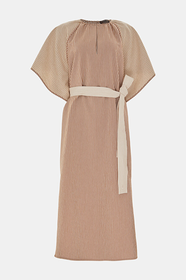 BEIGE SHORT SLEEVE DRESS 6
