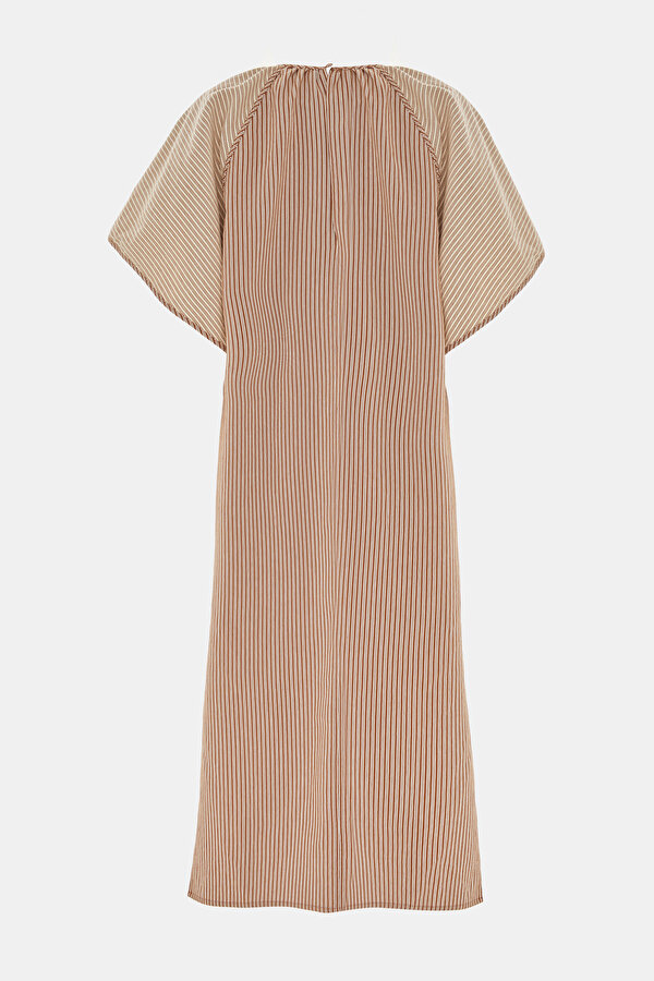 BEIGE SHORT SLEEVE DRESS 7