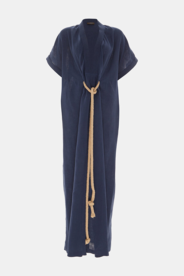 NAVY BLUE LINEN KAFTA 7
