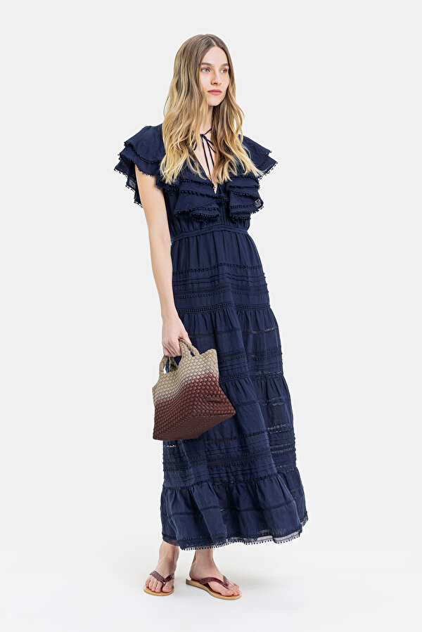 NAVY BLUE SHORT SLEEVE DRESS