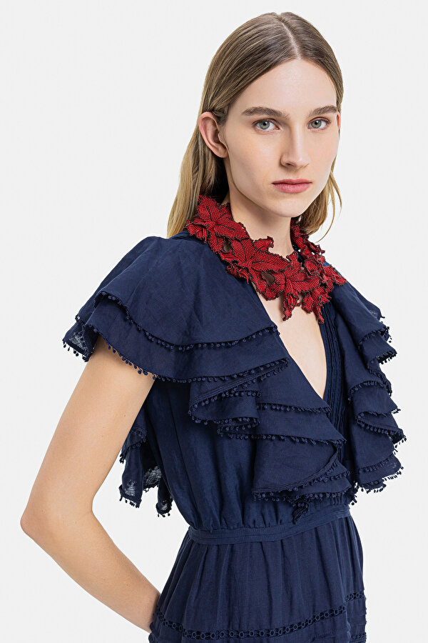 NAVY BLUE SHORT SLEEVE DRESS 12