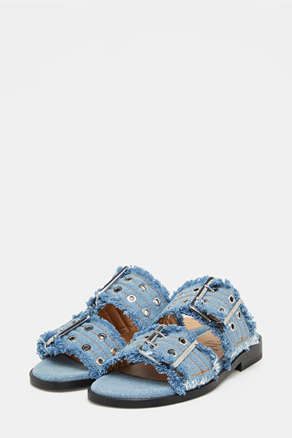 LIGHT BLUE FLAT SHOES 2