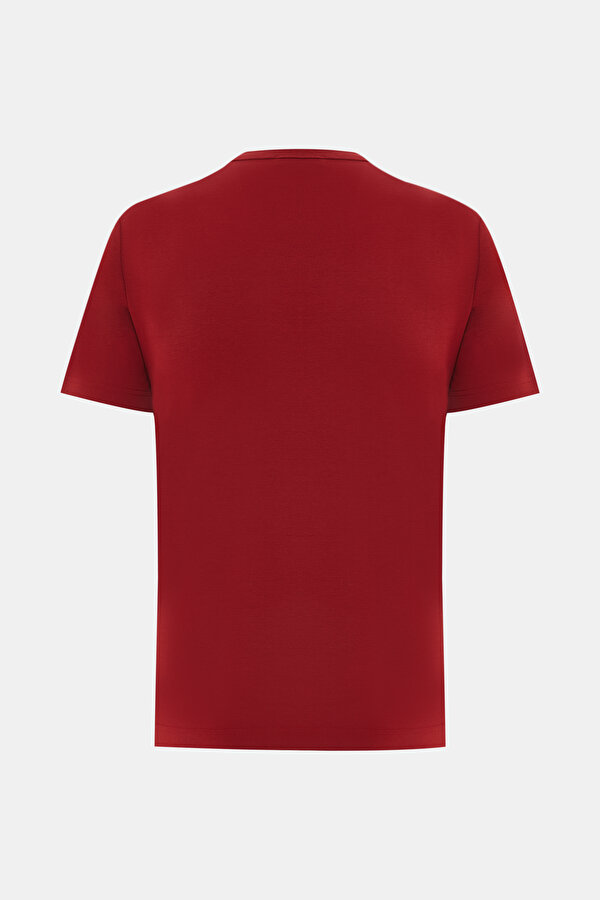 RED BASIC / ROUND NECKLINE SHORT SLEEVE TSHIRT 6